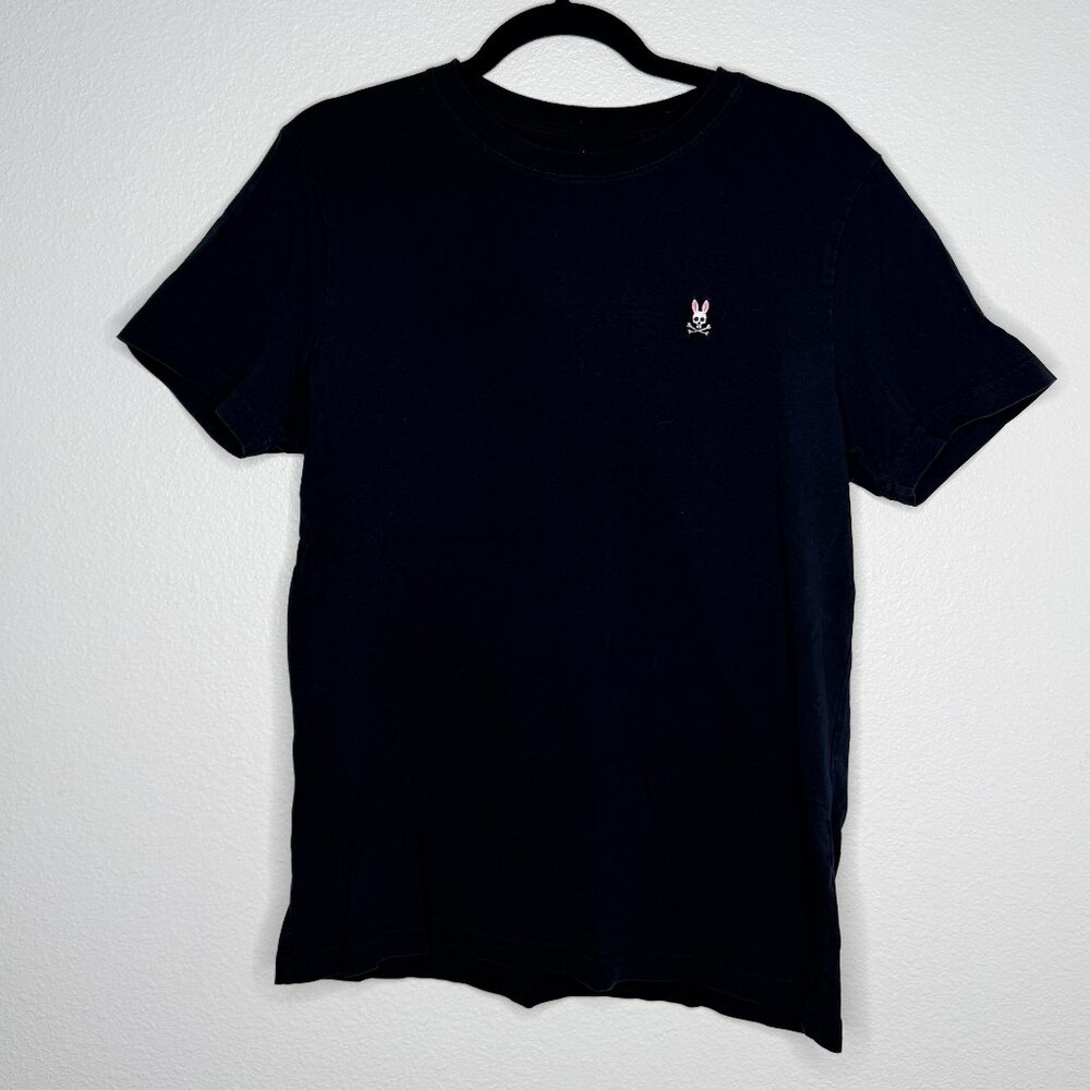 Psycho Bunny Classic Crewneck T-Shirt — Men’s Small — Black